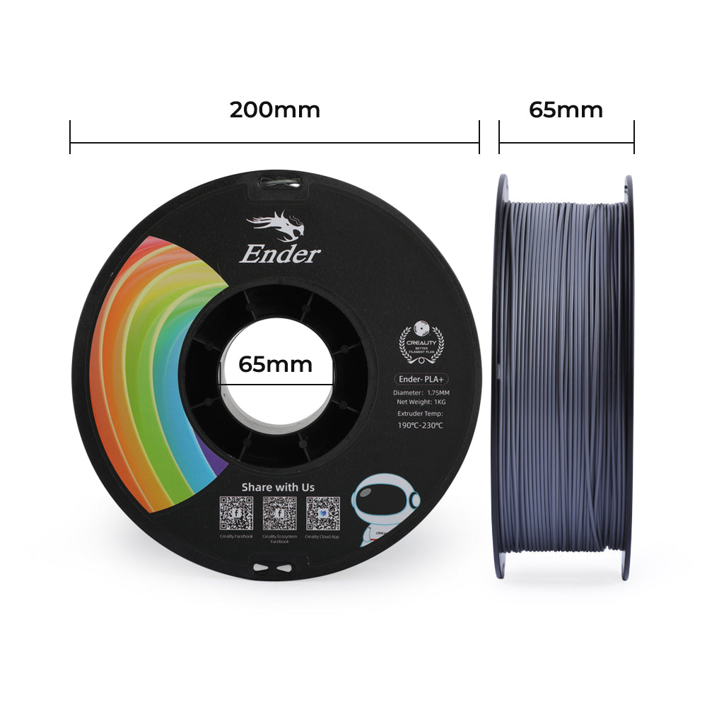 CREALITY ENDER PLA+ FILAMENT - 1.75 MM - 1 KG - GREY