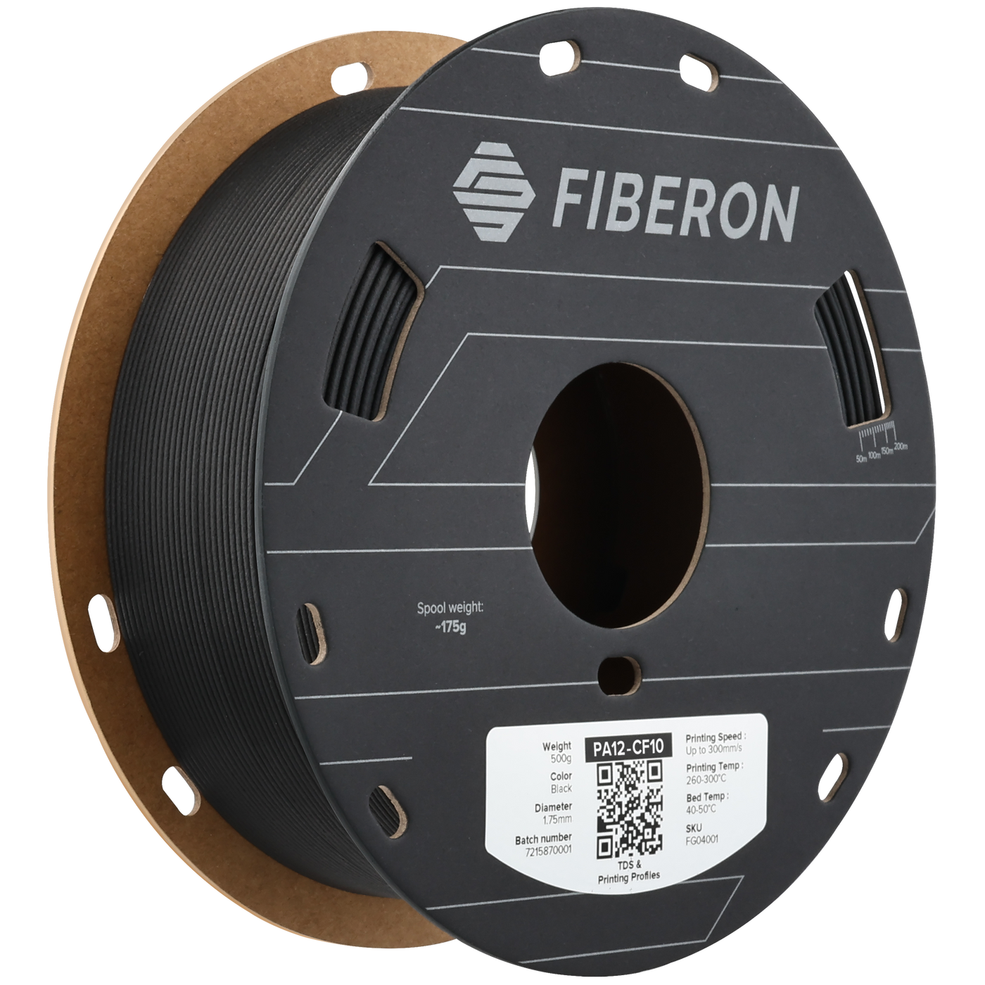 Polymaker Fiberon™ PA12-CF10 Black 1.75 mm 500gr