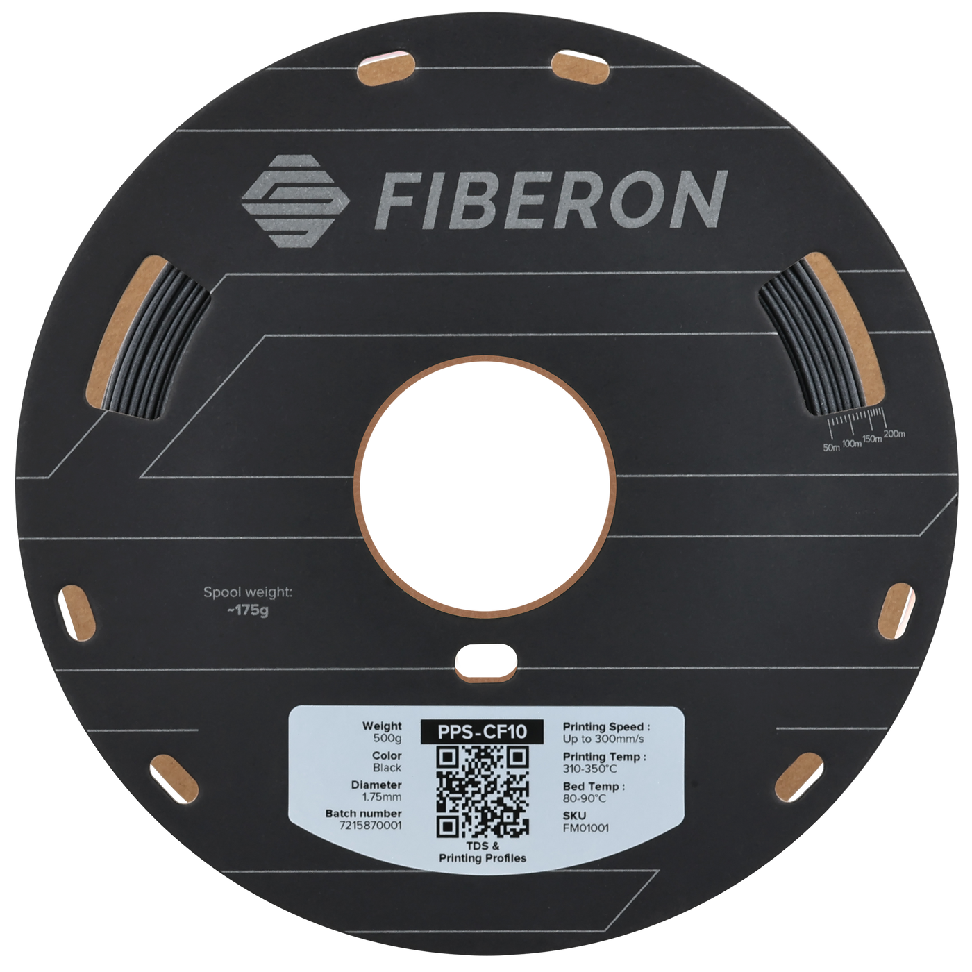 Polymaker Fiberon™ PPS-CF10 Black Filament 1,75 mm 500gr