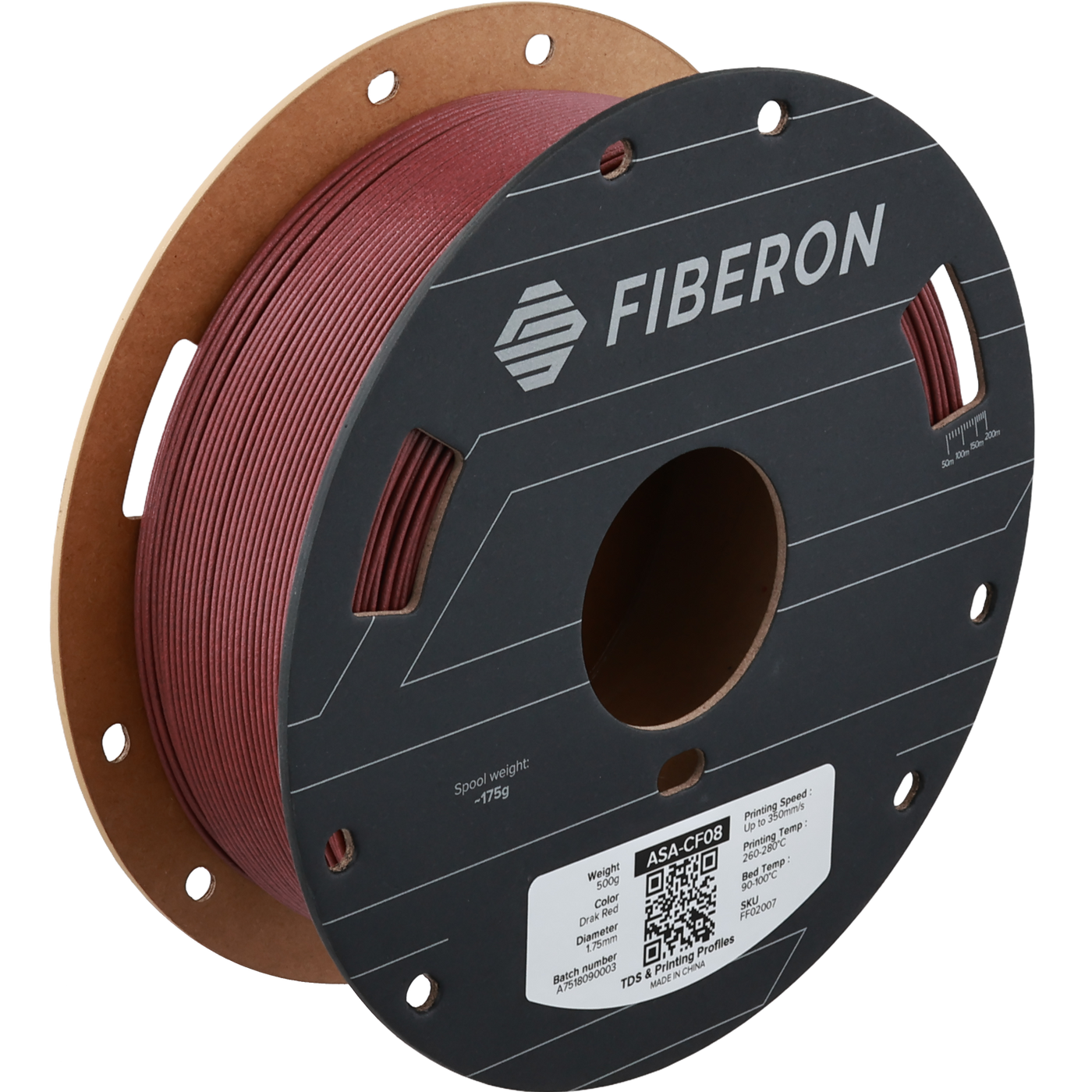 Polymaker Fiberon™ ASA-CF08 Dark Red 1.75 mm 500gr