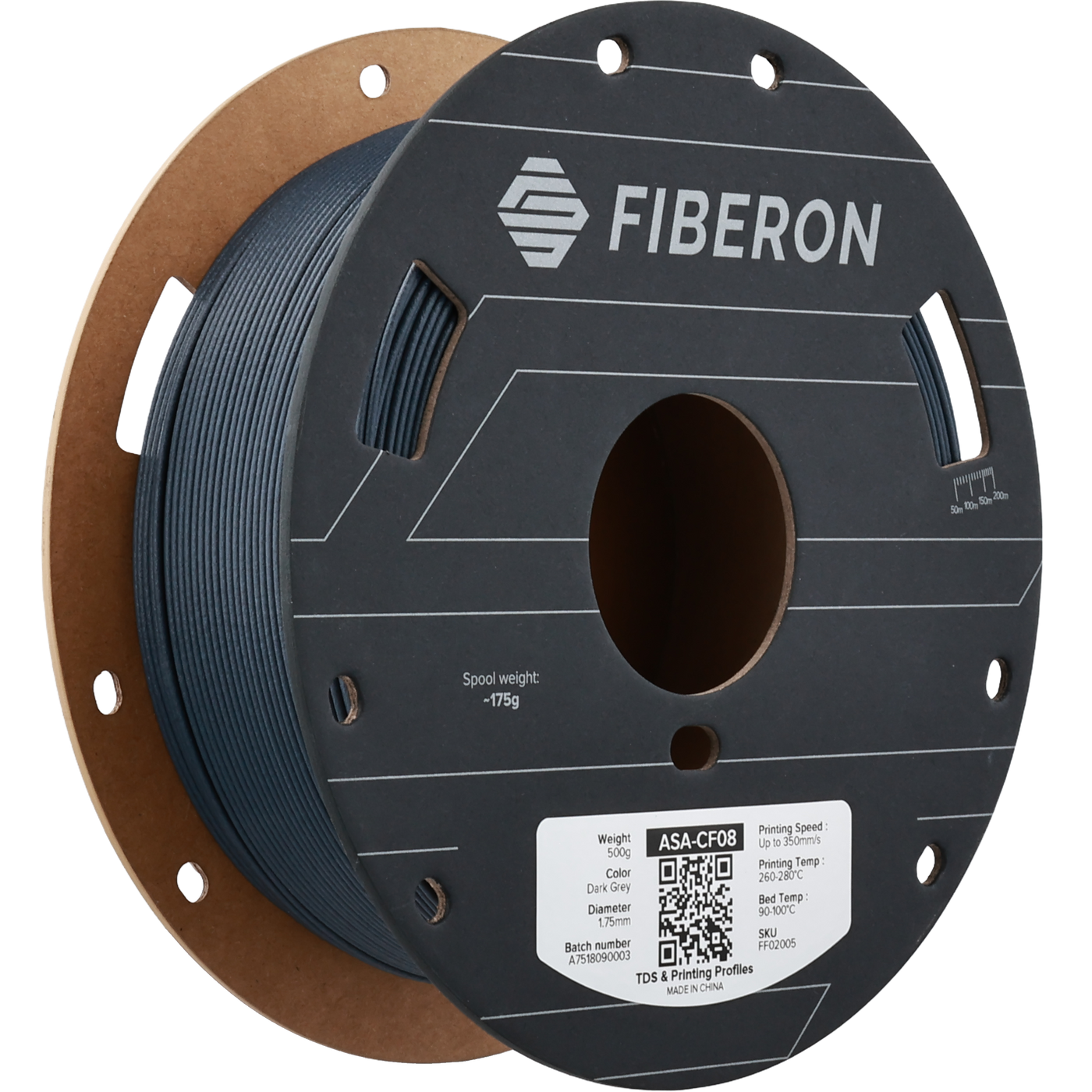 Polymaker Fiberon™ ASA-CF08 Dark Grey 1.75 mm 500gr