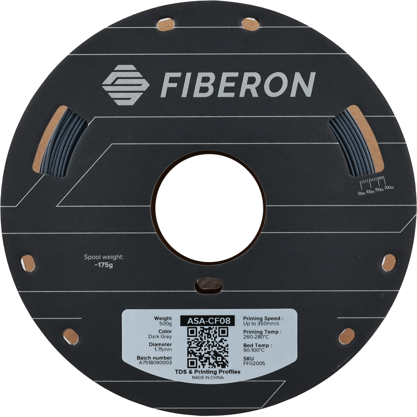 Polymaker Fiberon™ ASA-CF08 Dark Grey 1.75 mm 500gr