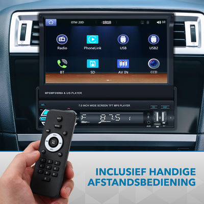 Universelles ANDROID Autoradio Klappdisplay 1 Din | CarPlay und Android Auto | Navigation