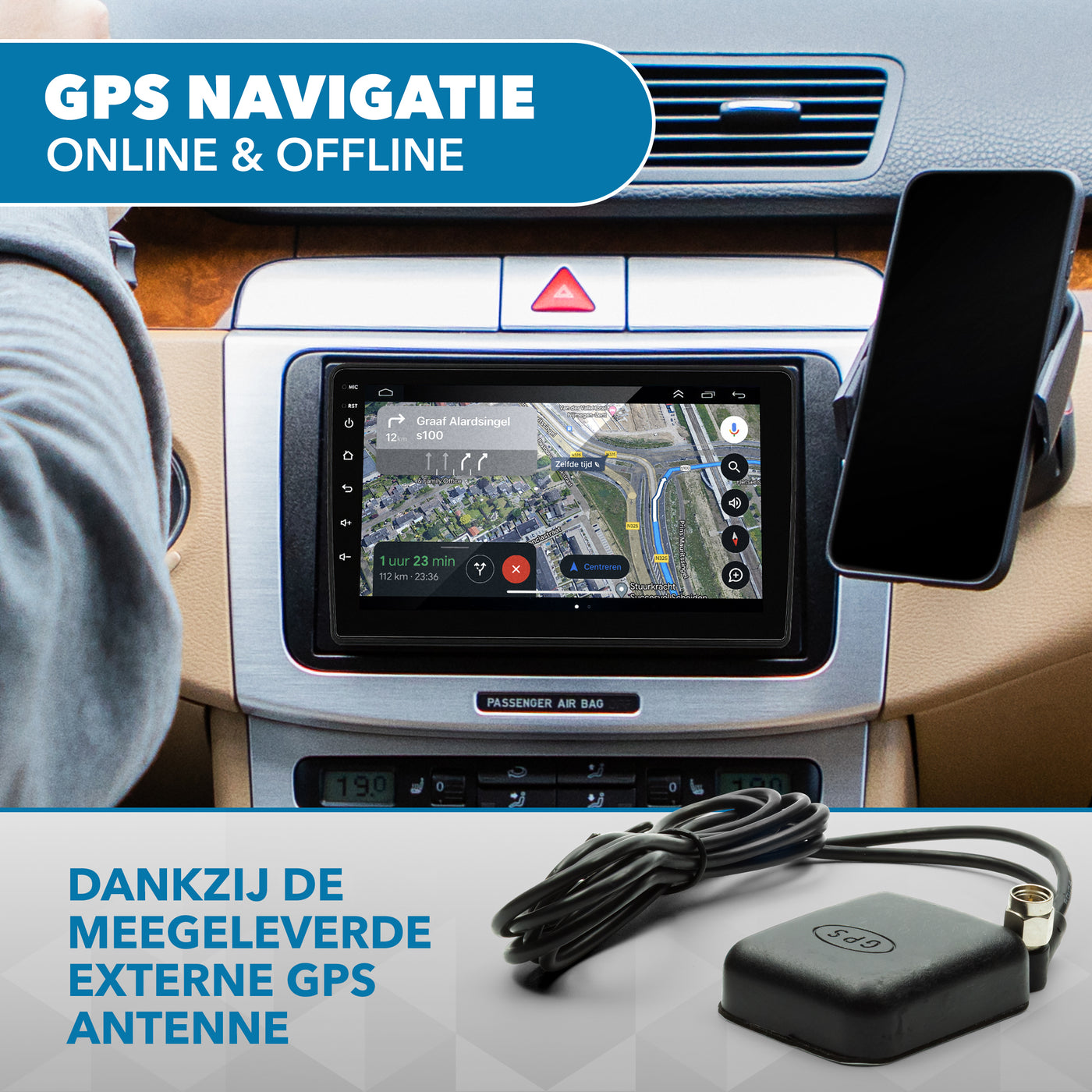 Carcemy CarPlay Autoradio 2DIN 9 Inch | Draadloos & Android Auto