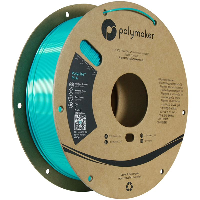 Polymaker PolyLite PLA  Filament Silk Teal 1,75mm 1KG