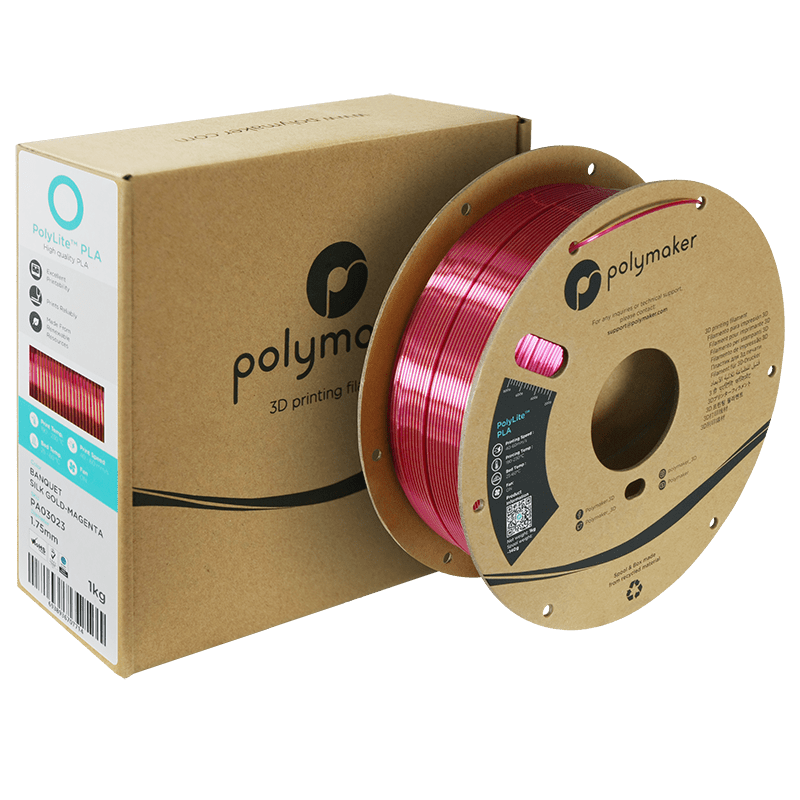 Polymaker PolyLite SILK PLA Filament Banquet Gold-Magenta 1.75 mm 1KG - AC products