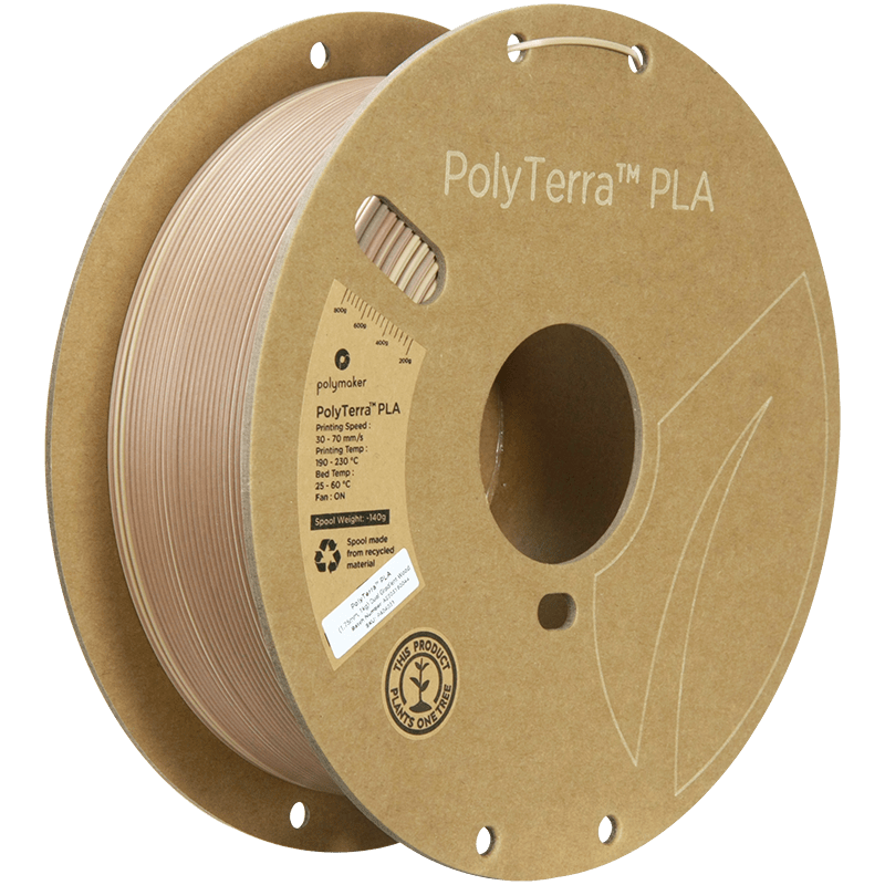 Polymaker PolyTerra Pla filament Dual Gradient Wood 1.75 mm 1KG