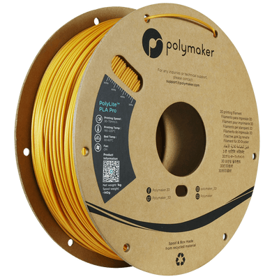 Polymaker POLYLITE™ PLA PRO 3D filament Gold Jam free 1.75 mm 1KG