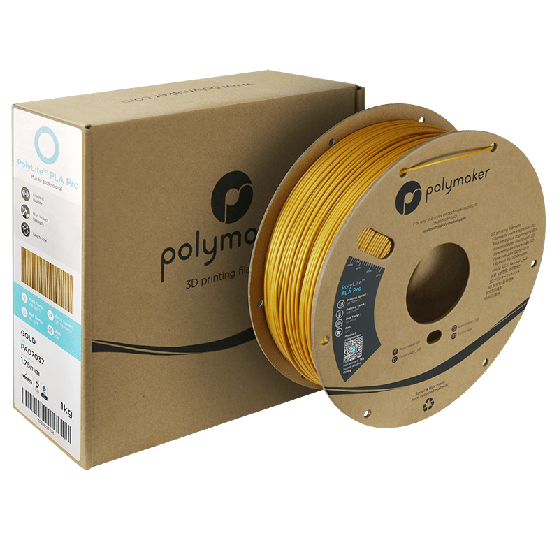 Polymaker POLYLITE™ PLA PRO 3D filament Gold Jam free 1.75 mm 1KG