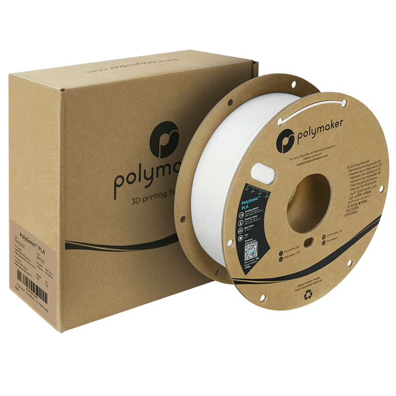 POLYMAKER POLYSONIC HIGH SPEED PLA WHITE 1,75mm 1KG