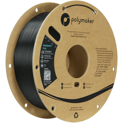 POLYMAKER POLYSONIC HIGH SPEED PLA BLACK 1,75mm 1KG - AC products