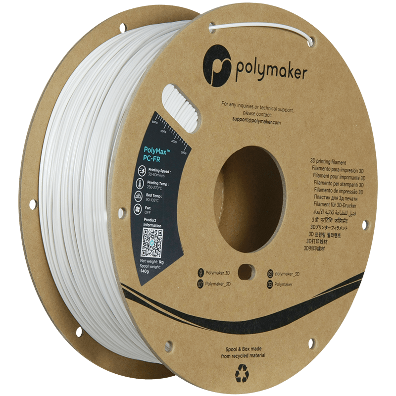 Polymaker PolyMax PC-FR White Filament 1,75 mm 1 Kg