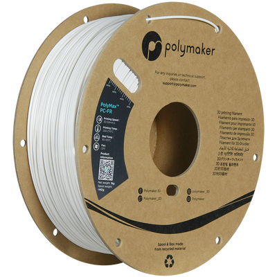 Polymaker PolyMax PC-FR White Filament 1,75 mm 1 Kg