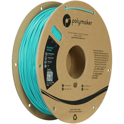 Polymaker PolyFlex TPU-90A filament 1,75 mm Teal 750 Gr