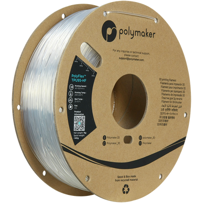 Polymaker PolyFlex TPU-95A High Speed Filament 1,75 mm Clear 1 Kg