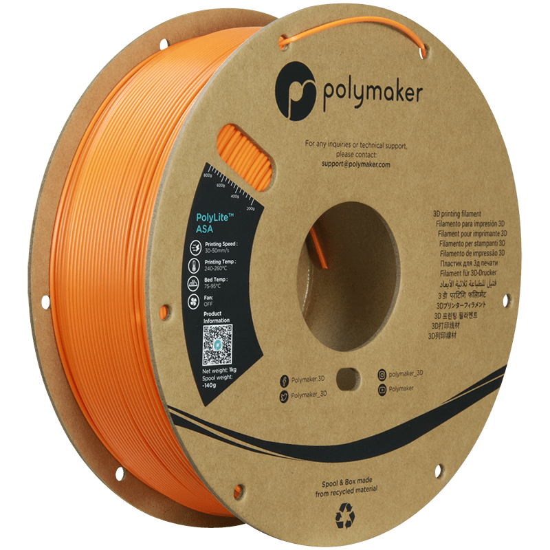 Polymaker PolyLite ASA Filament Orange 1,75mm 1KG - AC products