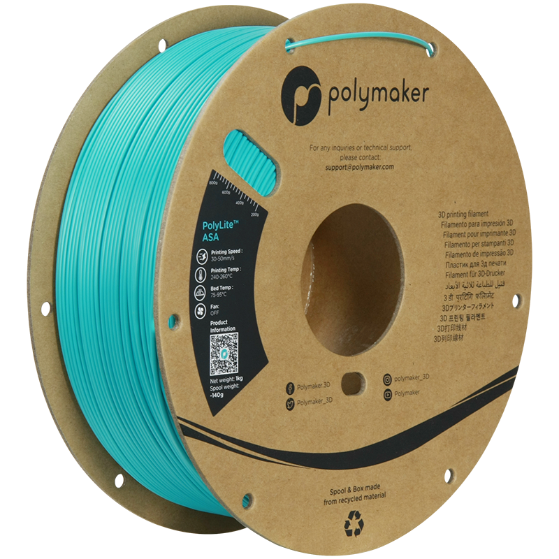 Polymaker PolyLite ASA Filament Teal 1,75mm 1KG