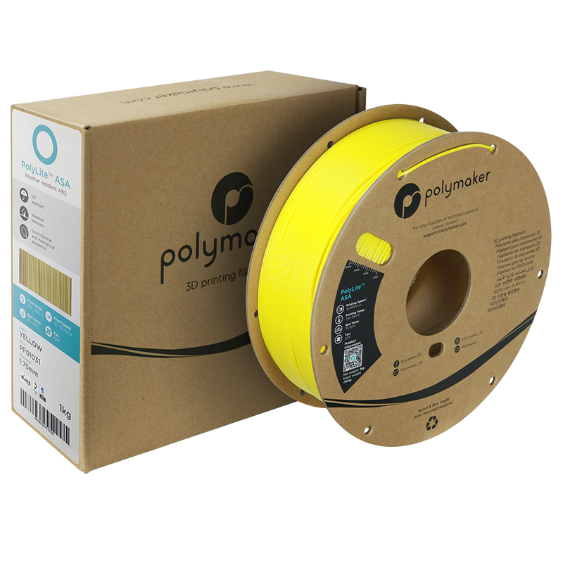 Polymaker PolyLite ASA Filament Yellow 1,75mm 1KG