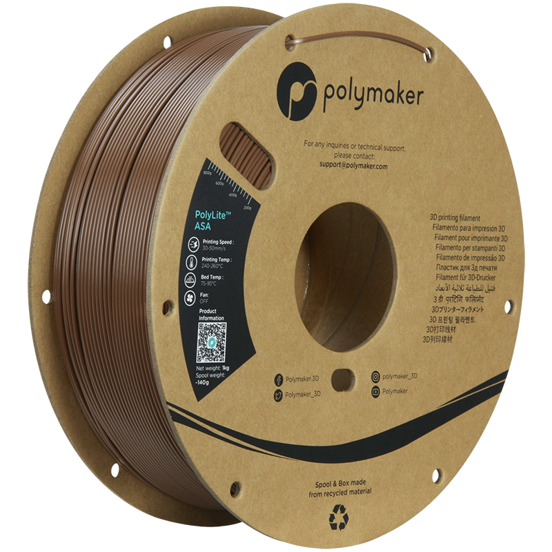Polymaker PolyLite ASA Filament Army Brown 1,75mm 1KG