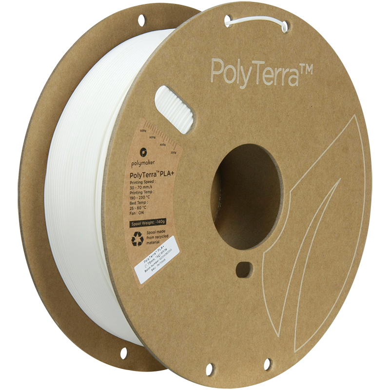 Polymaker PolyTerra PLA+ filament White 1.75 mm 1KG