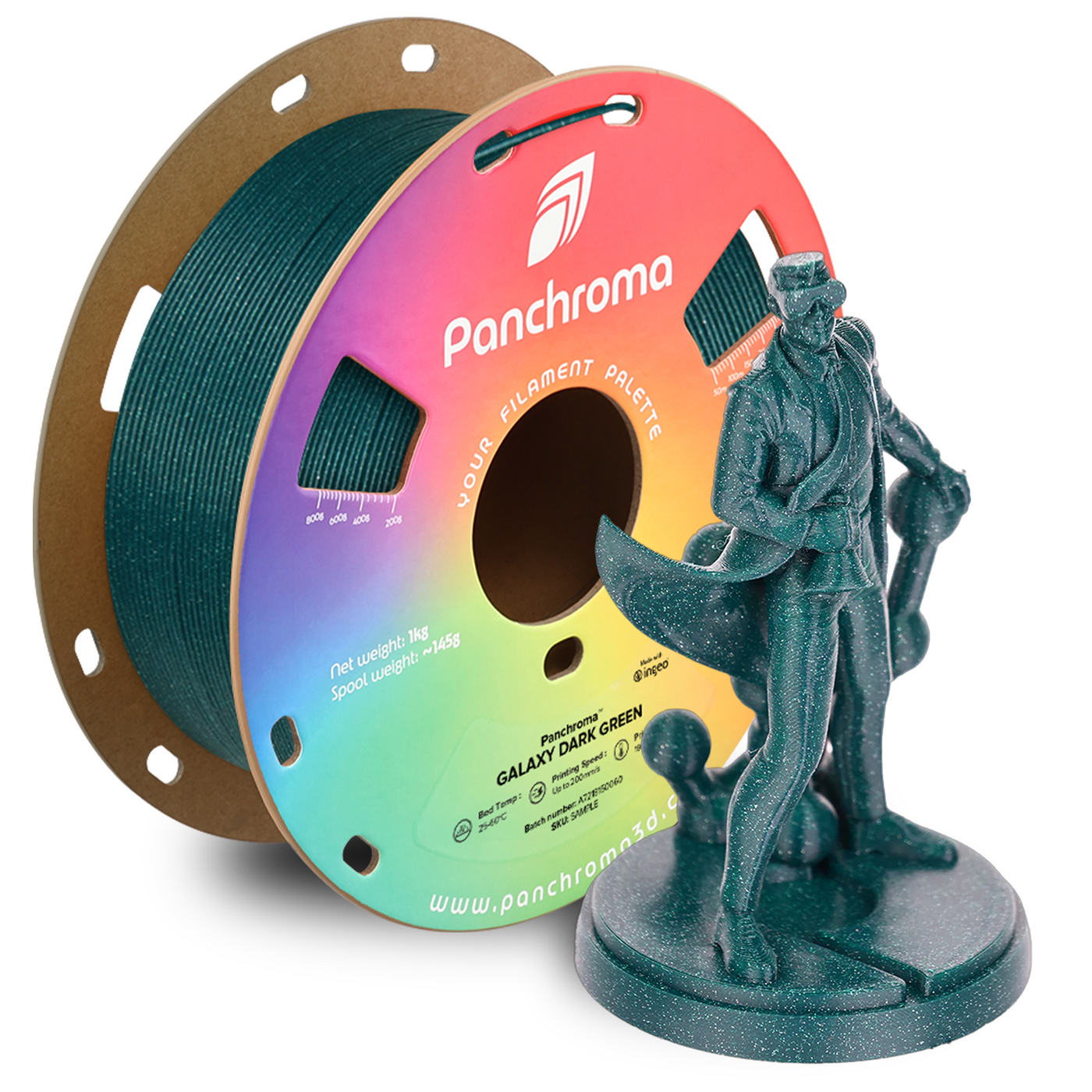 Polymaker Panchroma™ PLA Galaxy Dark Green 1.75 mm 1KG