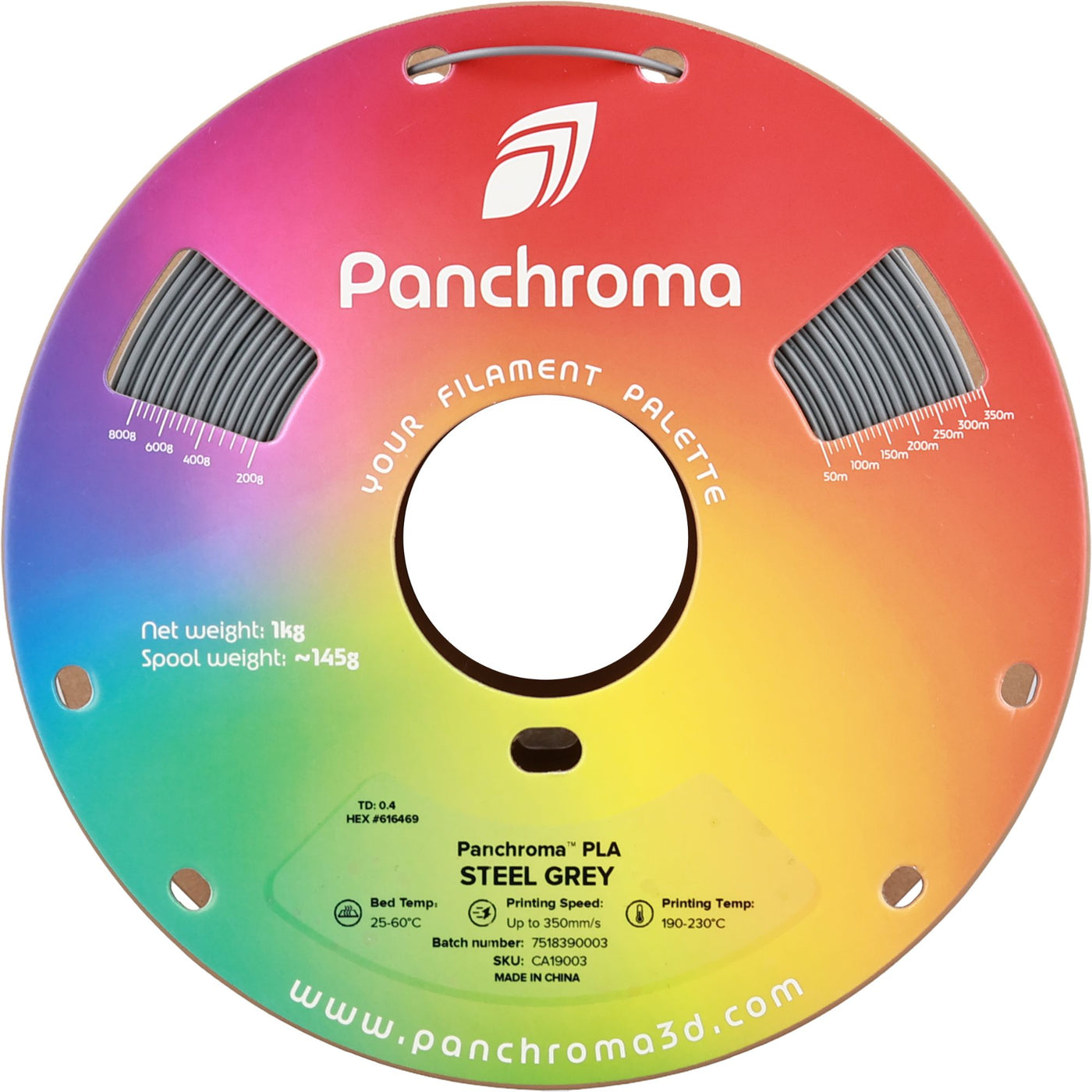 Polymaker Panchroma™ PLA Steel Grey 1.75 mm 1KG