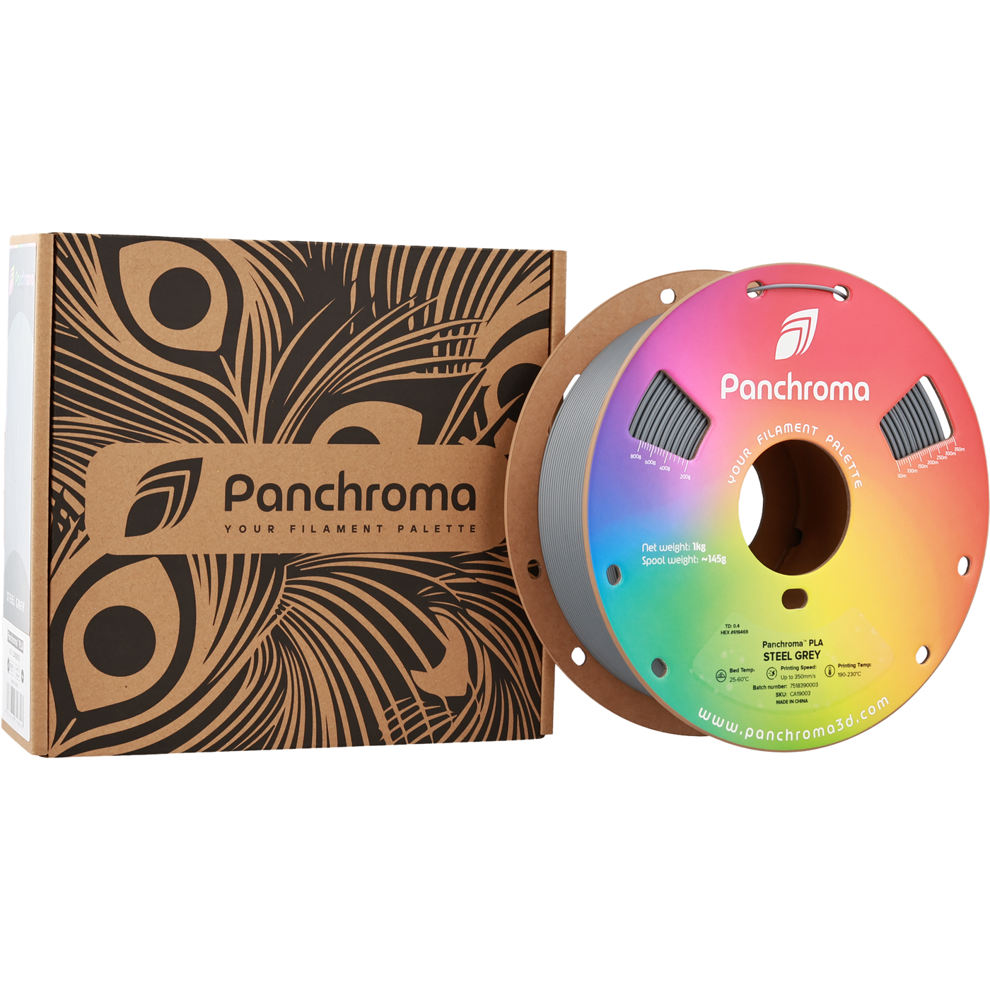 Polymaker Panchroma™ PLA Steel Grey 1.75 mm 1KG