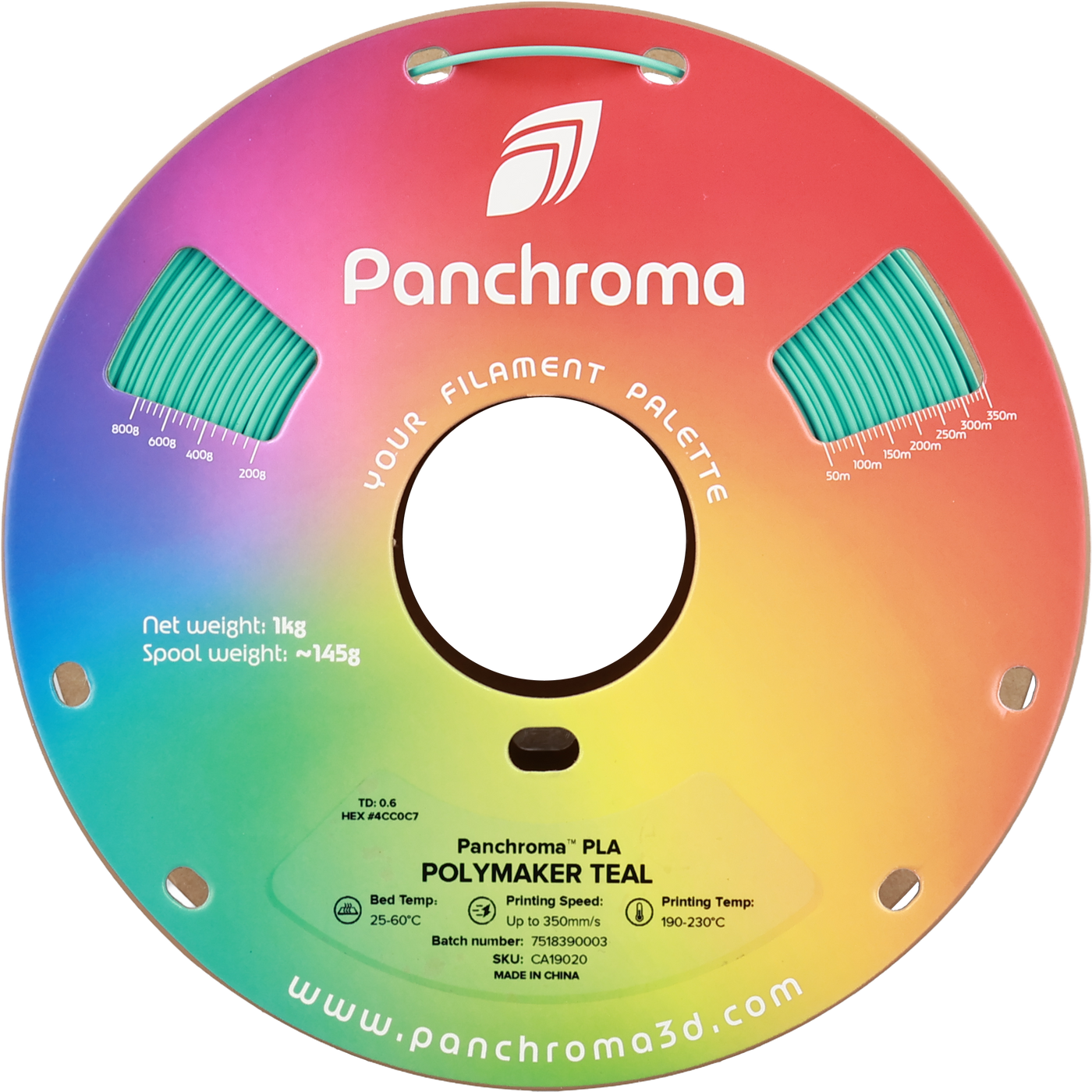 Polymaker Panchroma™ PLA Polymaker Teal Yellow 1.75 mm 1KG