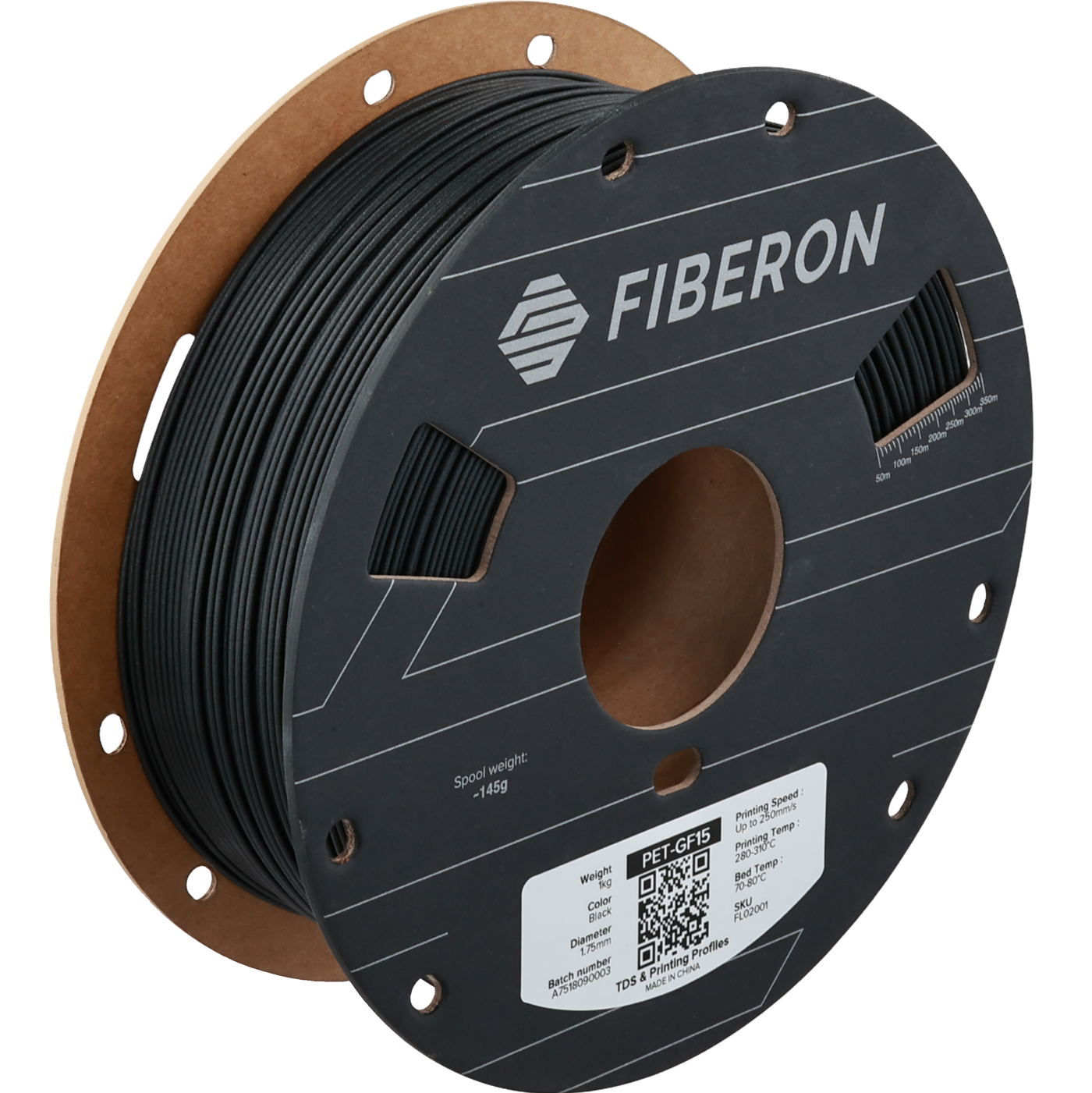 Polymaker Fiberon™ PET-GF15 Black 1.75 mm 1KG
