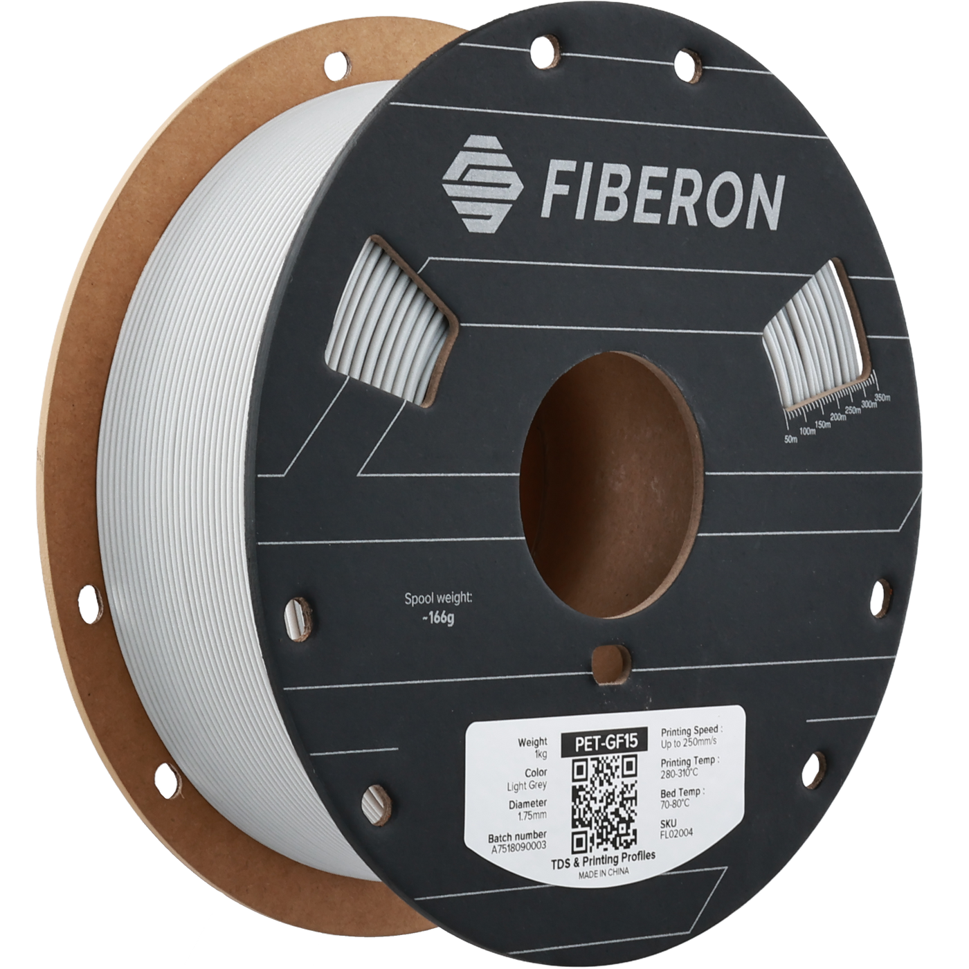 Polymaker Fiberon™ PET-GF15 Light Grey 1.75 mm 1KG