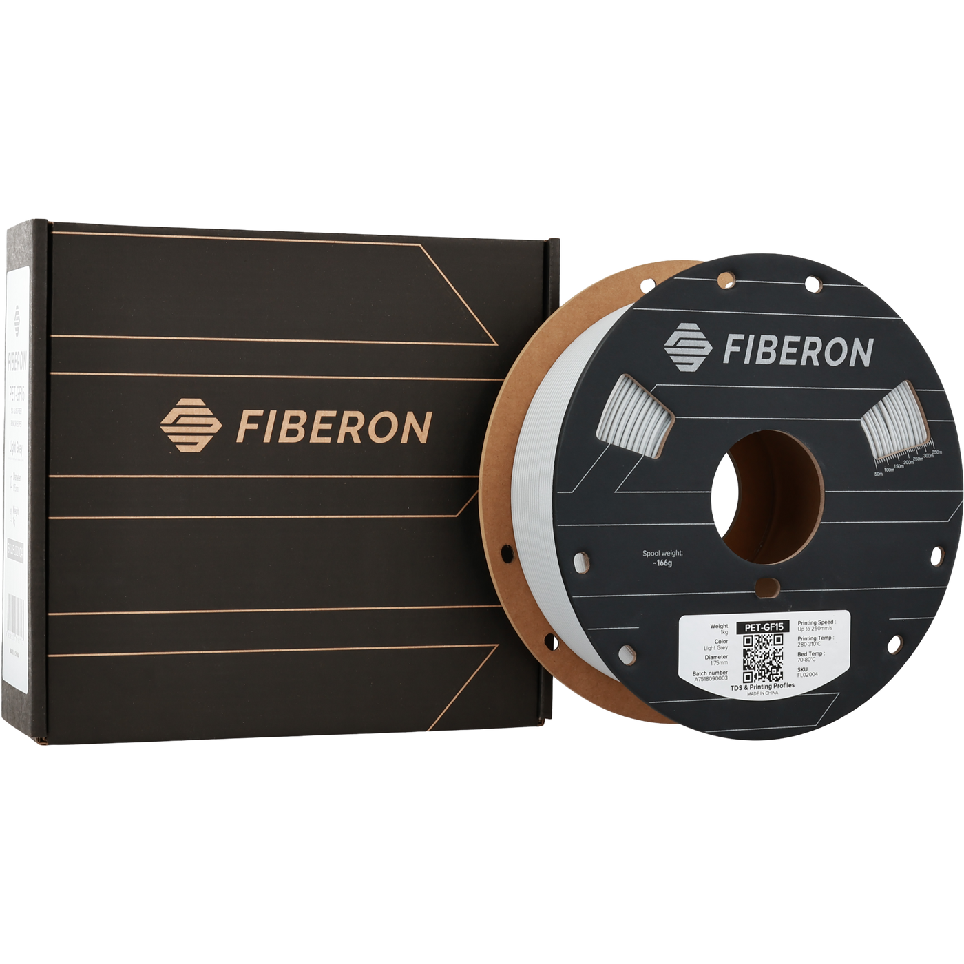 Polymaker Fiberon™ PET-GF15 Light Grey 1.75 mm 1KG