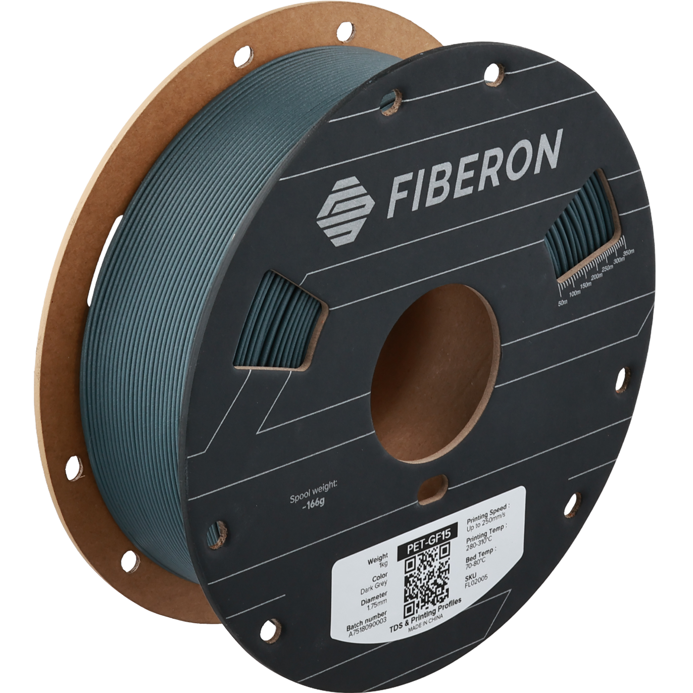 Polymaker Fiberon™ PET-GF15 Dark Grey 1.75 mm 1KG