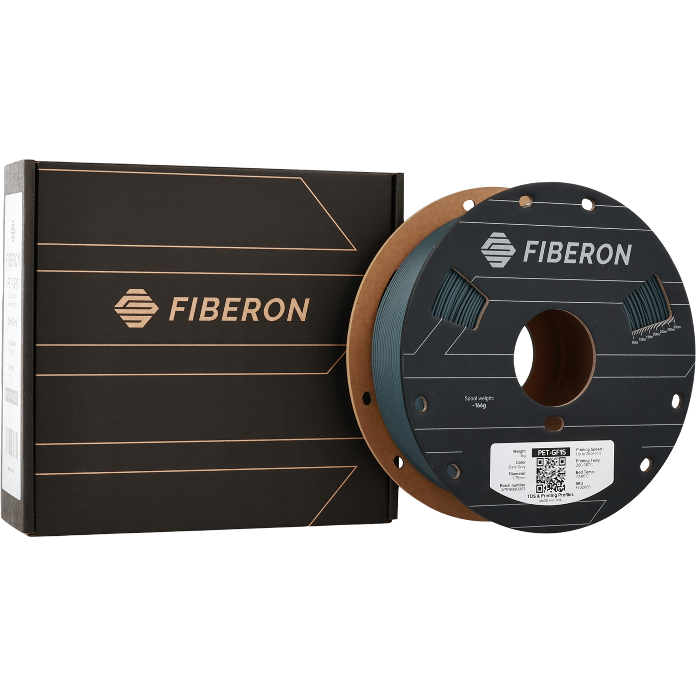 Polymaker Fiberon™ PET-GF15 Dark Grey 1.75 mm 1KG