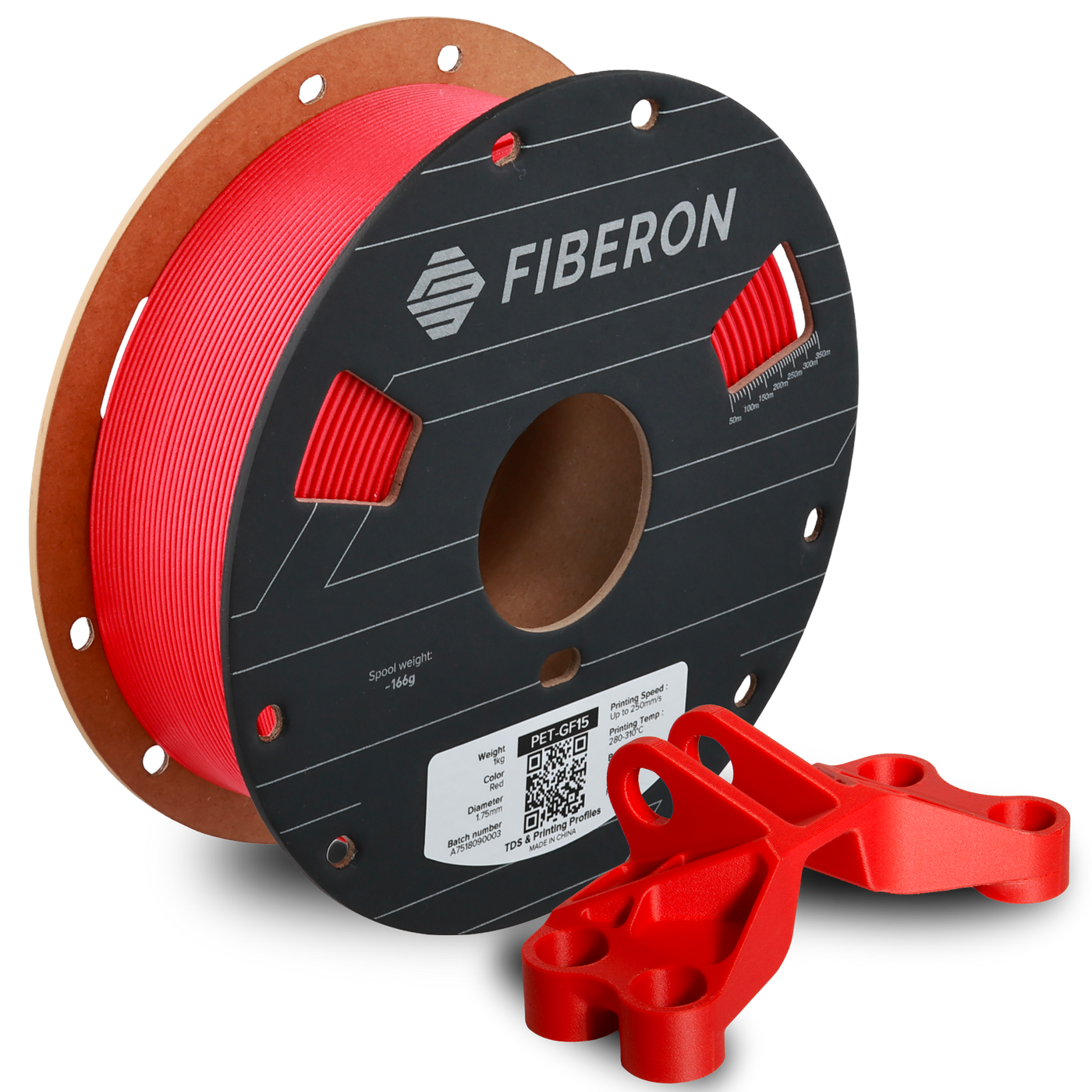 Polymaker Fiberon™ PET-GF15 Red 1.75 mm 1KG