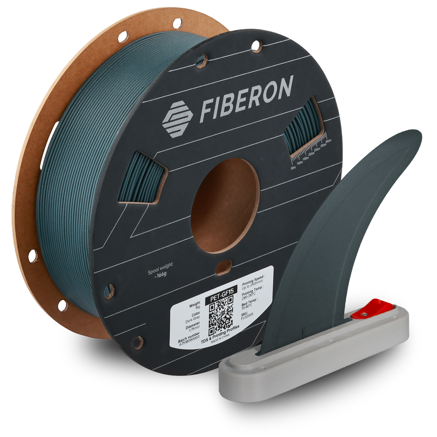 Polymaker Fiberon™ PET-GF15 Dark Grey 1.75 mm 1KG