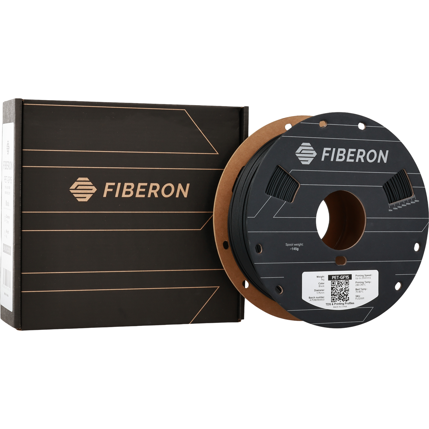 Polymaker Fiberon™ PET-GF15 Black 1.75 mm 1KG