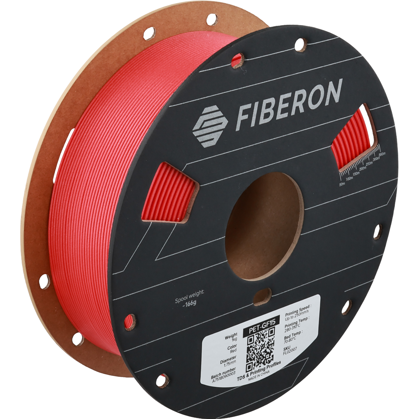 Polymaker Fiberon™ PET-GF15 Red 1.75 mm 1KG