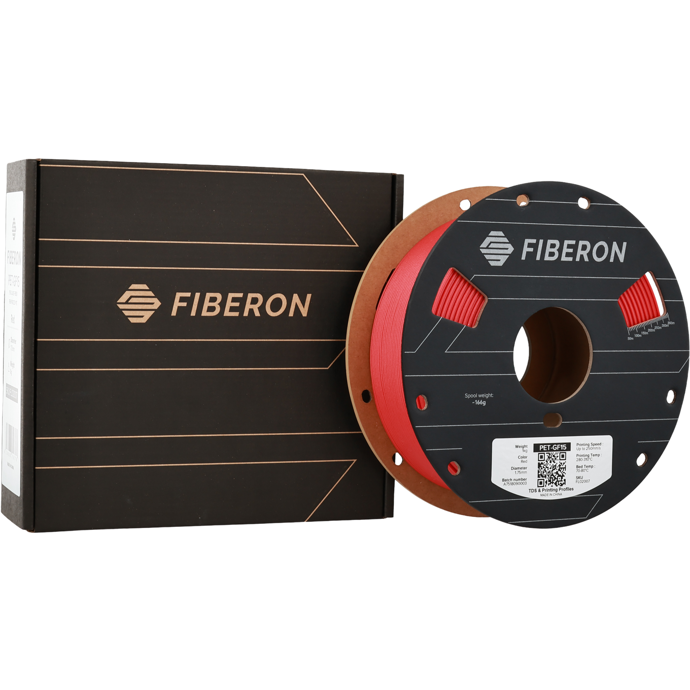 Polymaker Fiberon™ PET-GF15 Red 1.75 mm 1KG