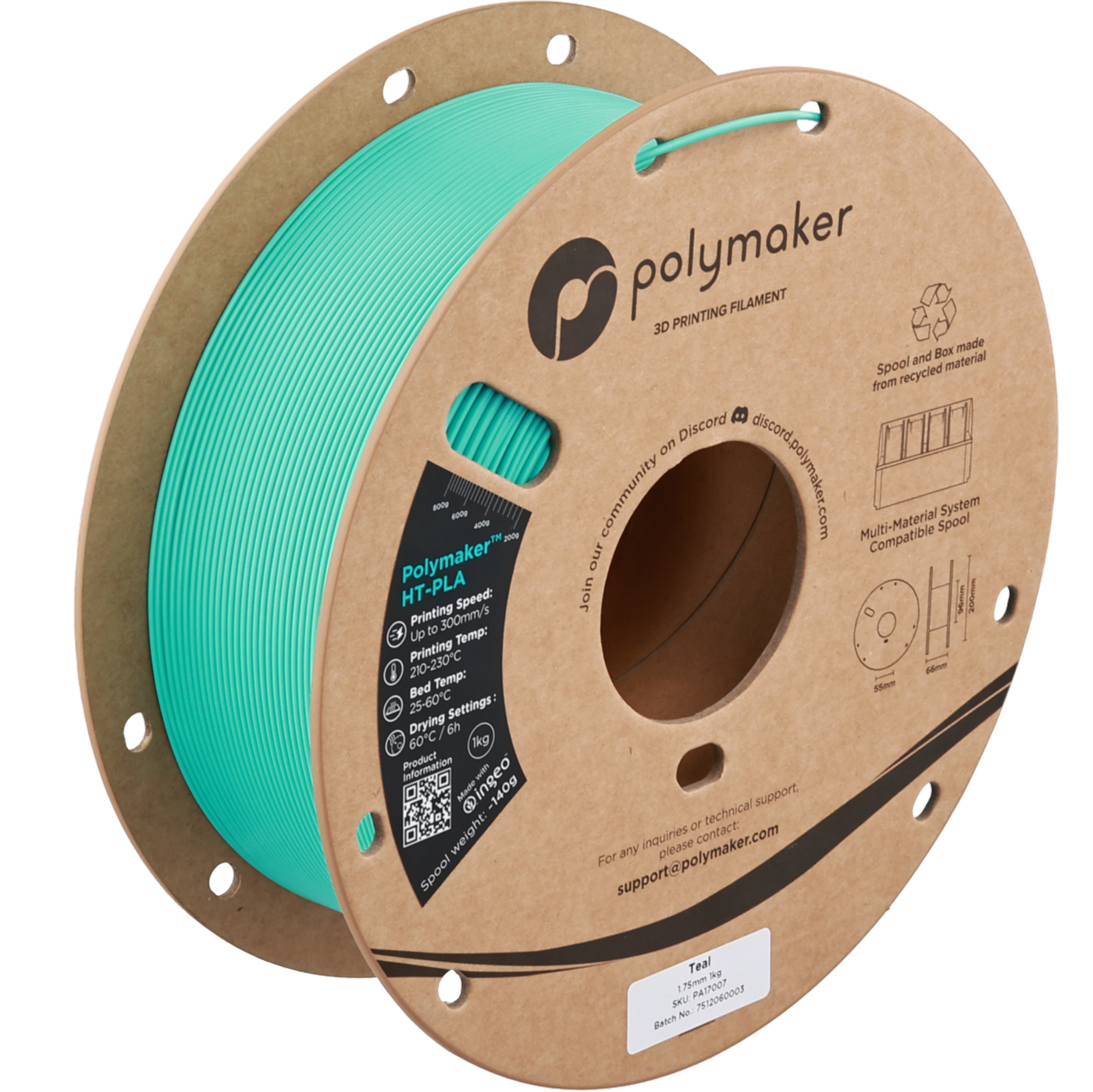 Polymaker HT-PLA Teal 1.75 mm 1KG