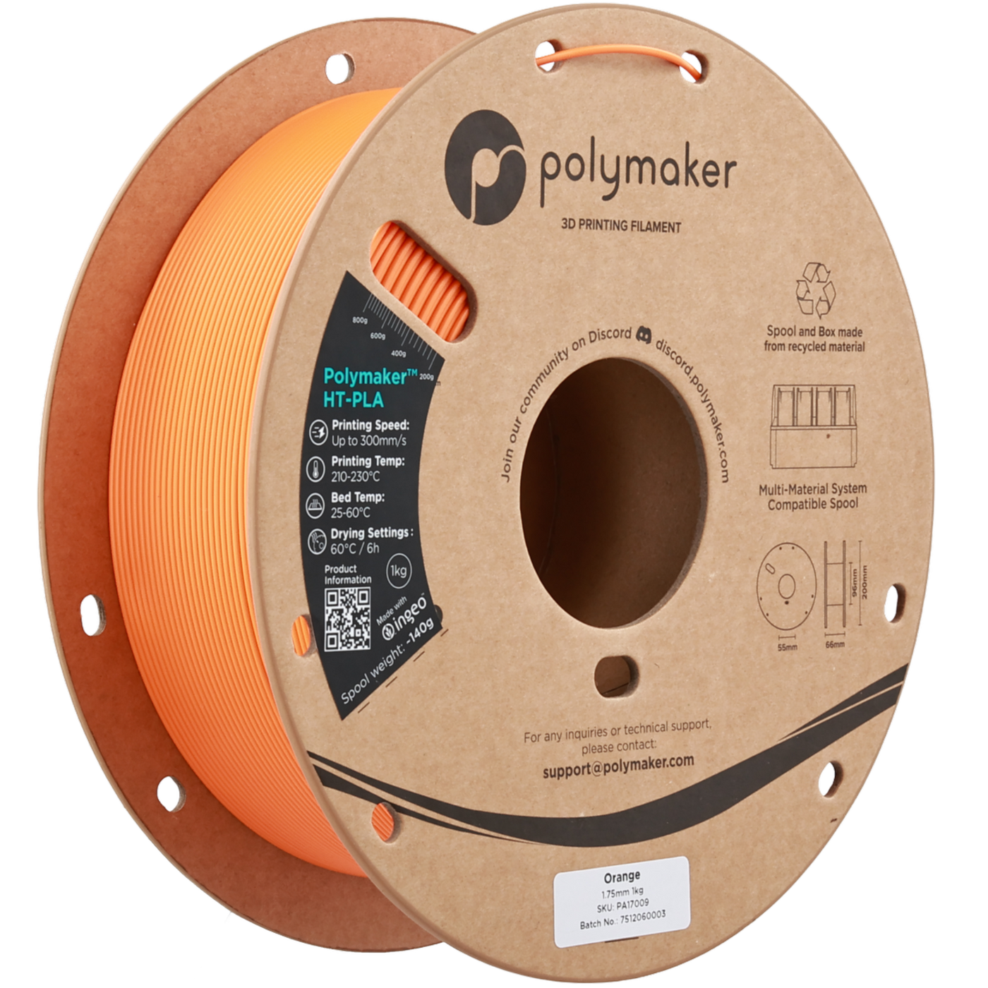 Polymaker HT-PLA Orange 1.75 mm 1KG