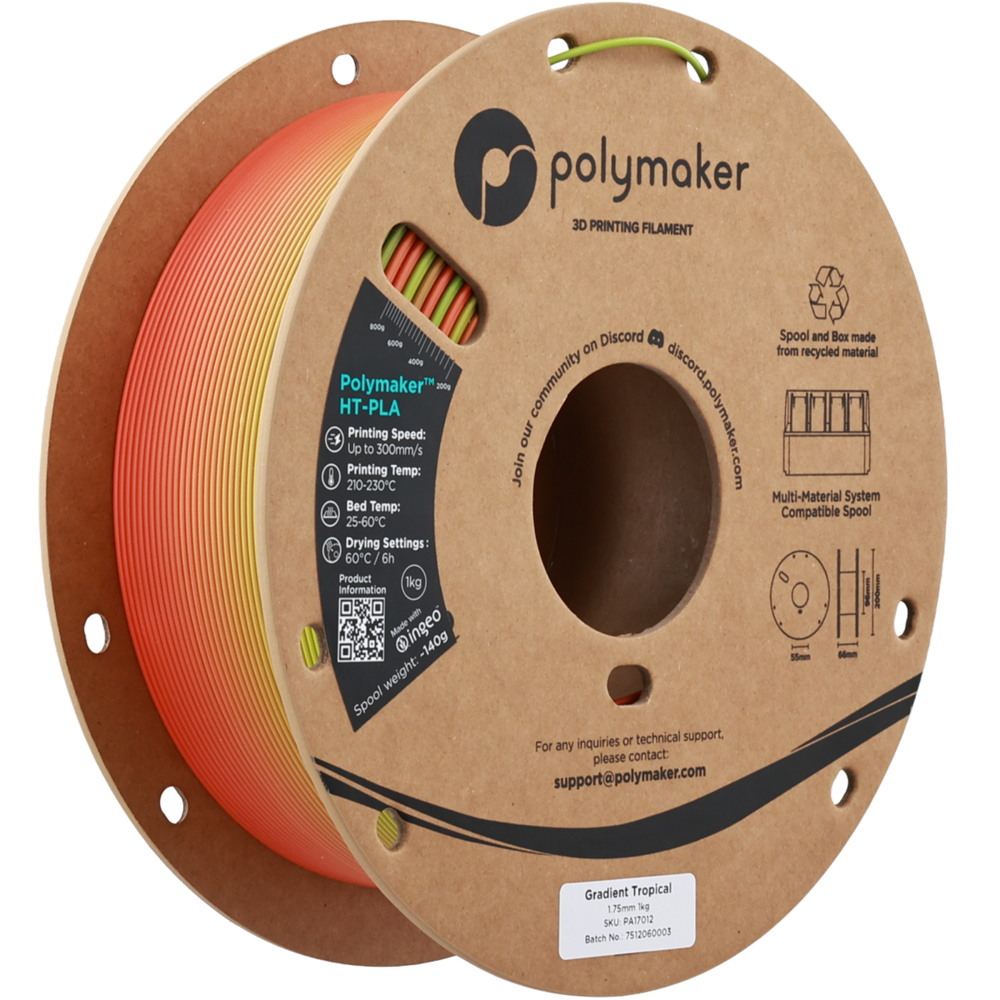 Polymaker HT-PLA Gradient Tropical 1.75 mm 1KG