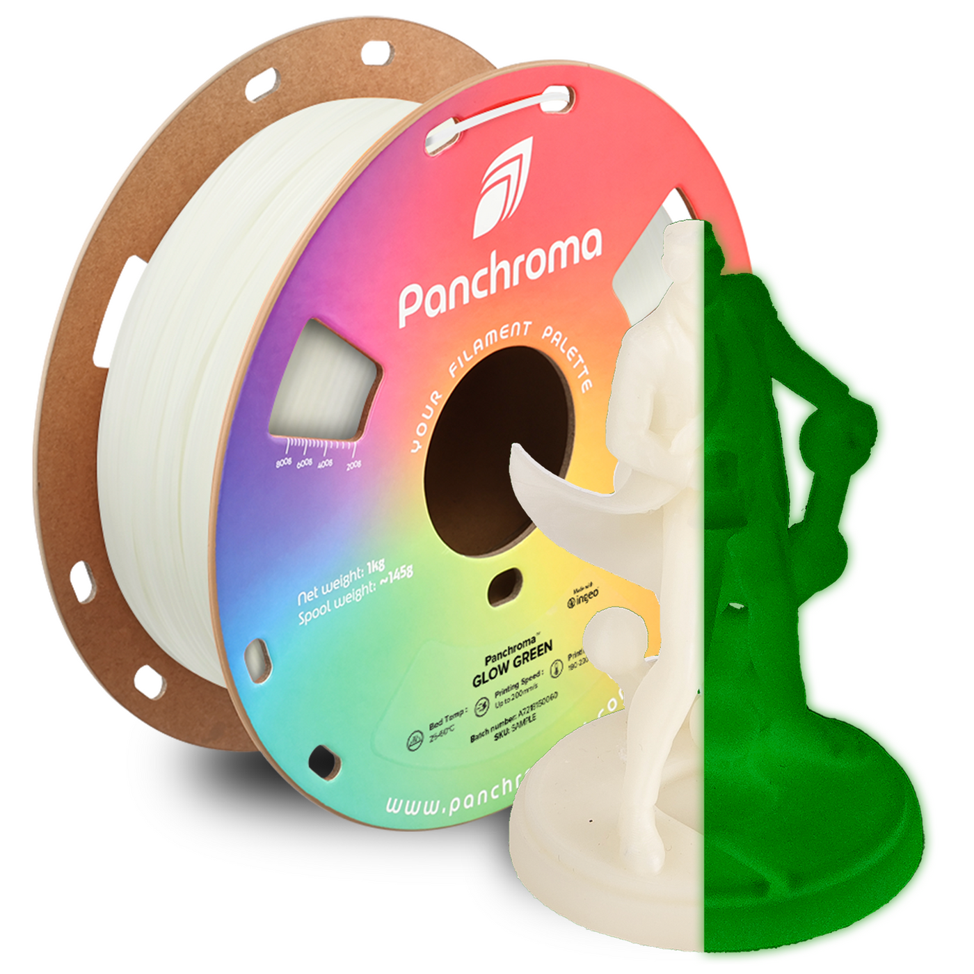 Polymaker Panchroma™ PLA Glow Green 1.75 mm 1KG