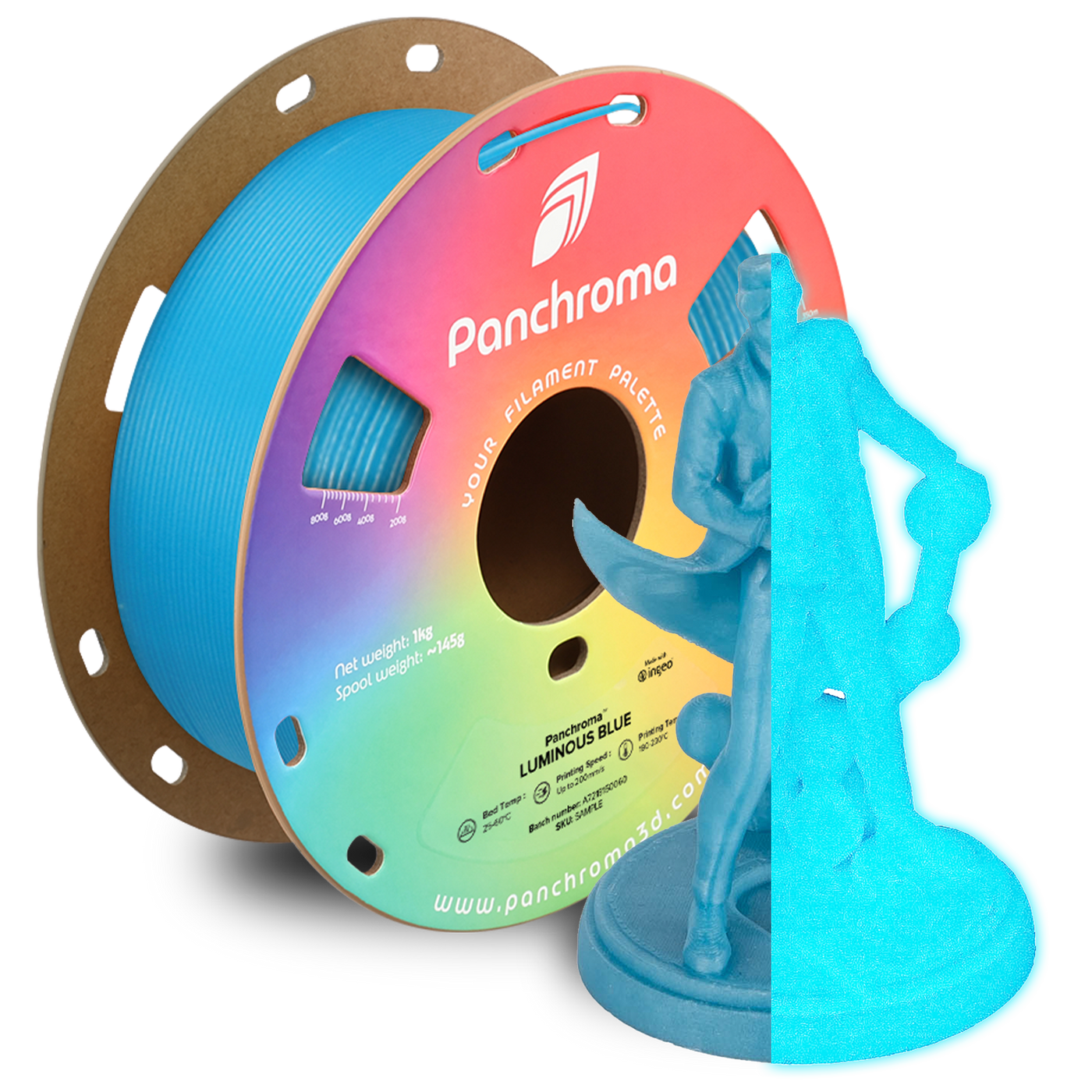 Polymaker Panchroma™ PLA  Luminous Blue 1.75 mm 1KG