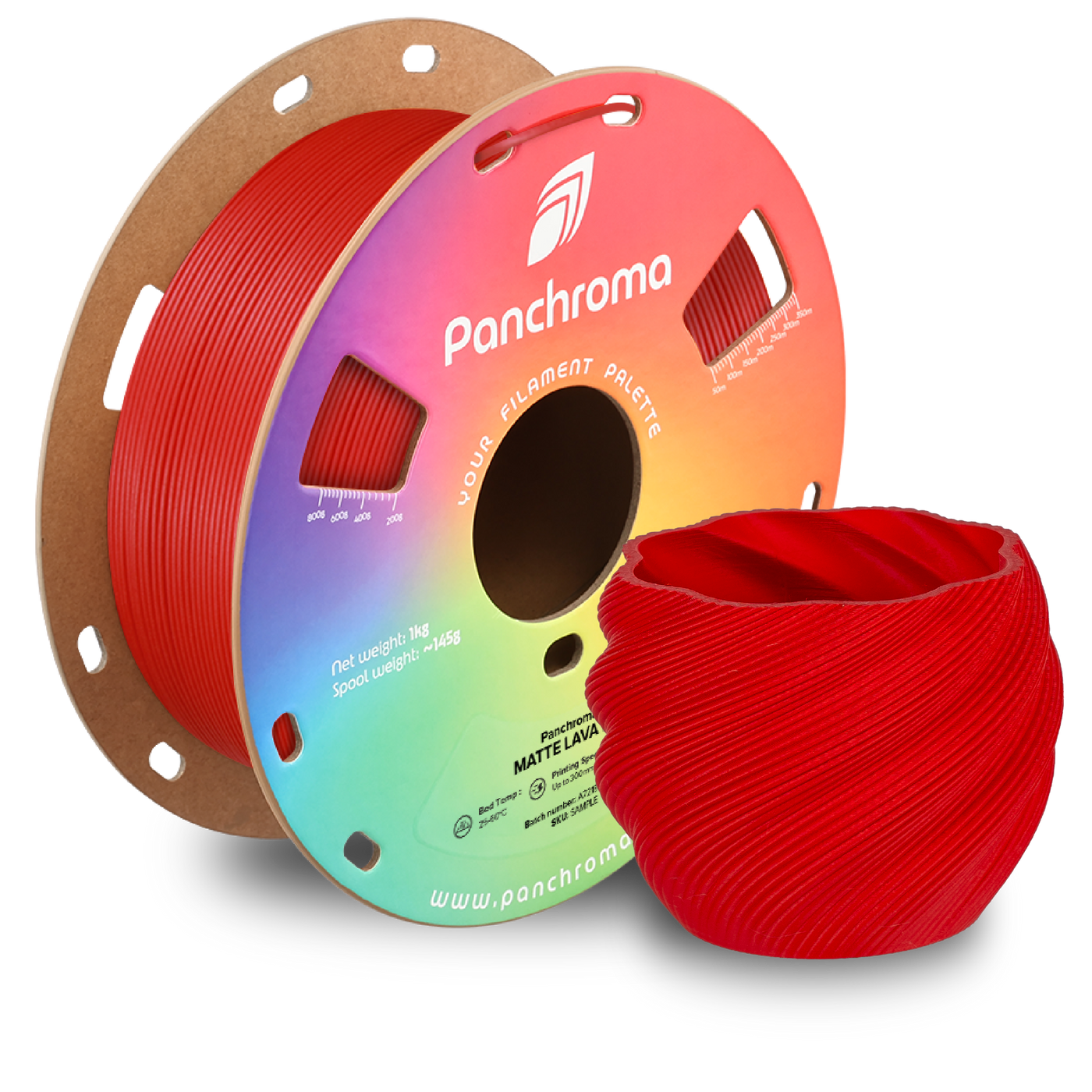 Polymaker Panchroma™ PLA Matte Lava Red 1.75 mm 1KG