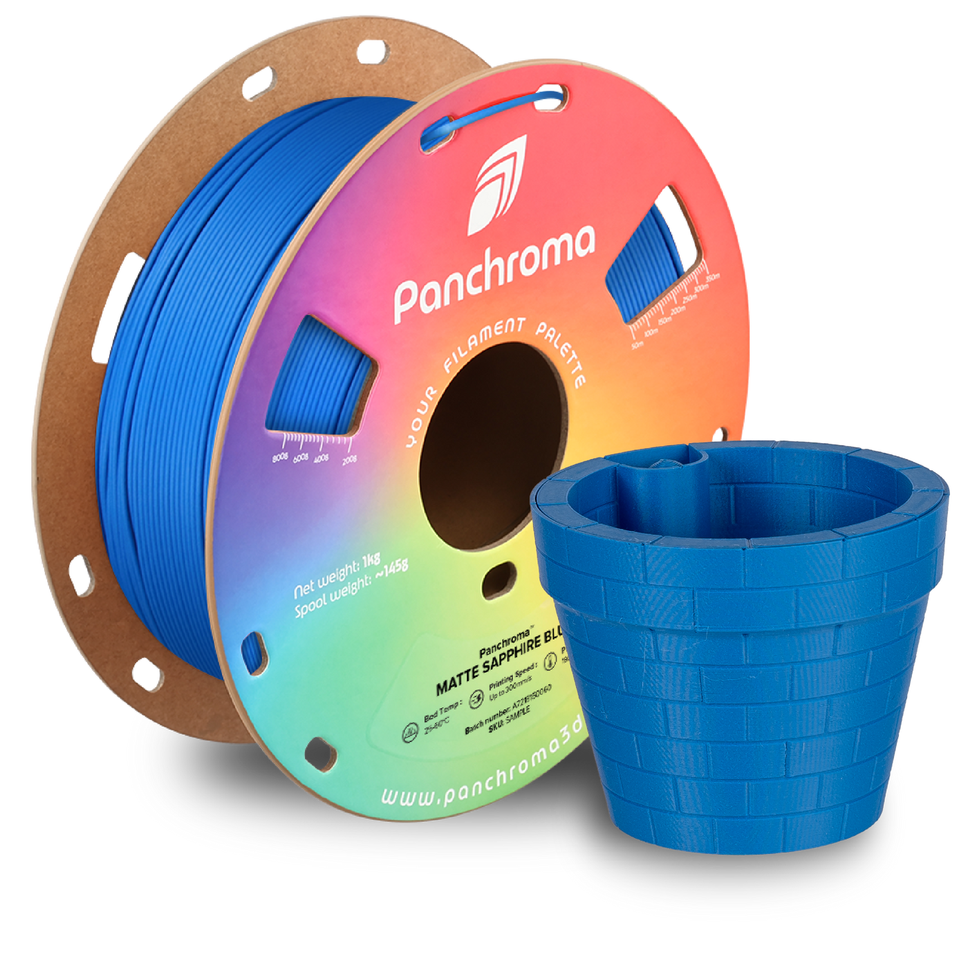 Polymaker Panchroma™ PLA Matte Sapphire Blue 1.75 mm 1KG