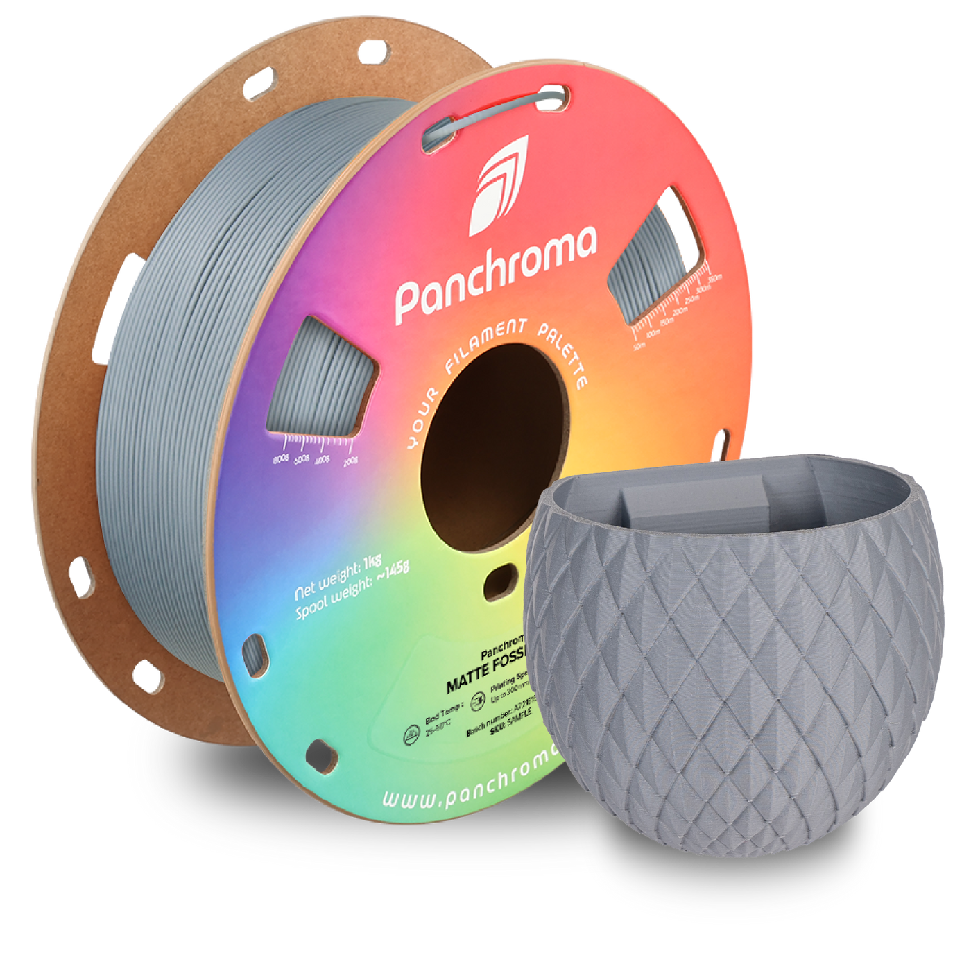 Polymaker Panchroma™ PLA Matte Fossil Grey 1.75 mm 1KG