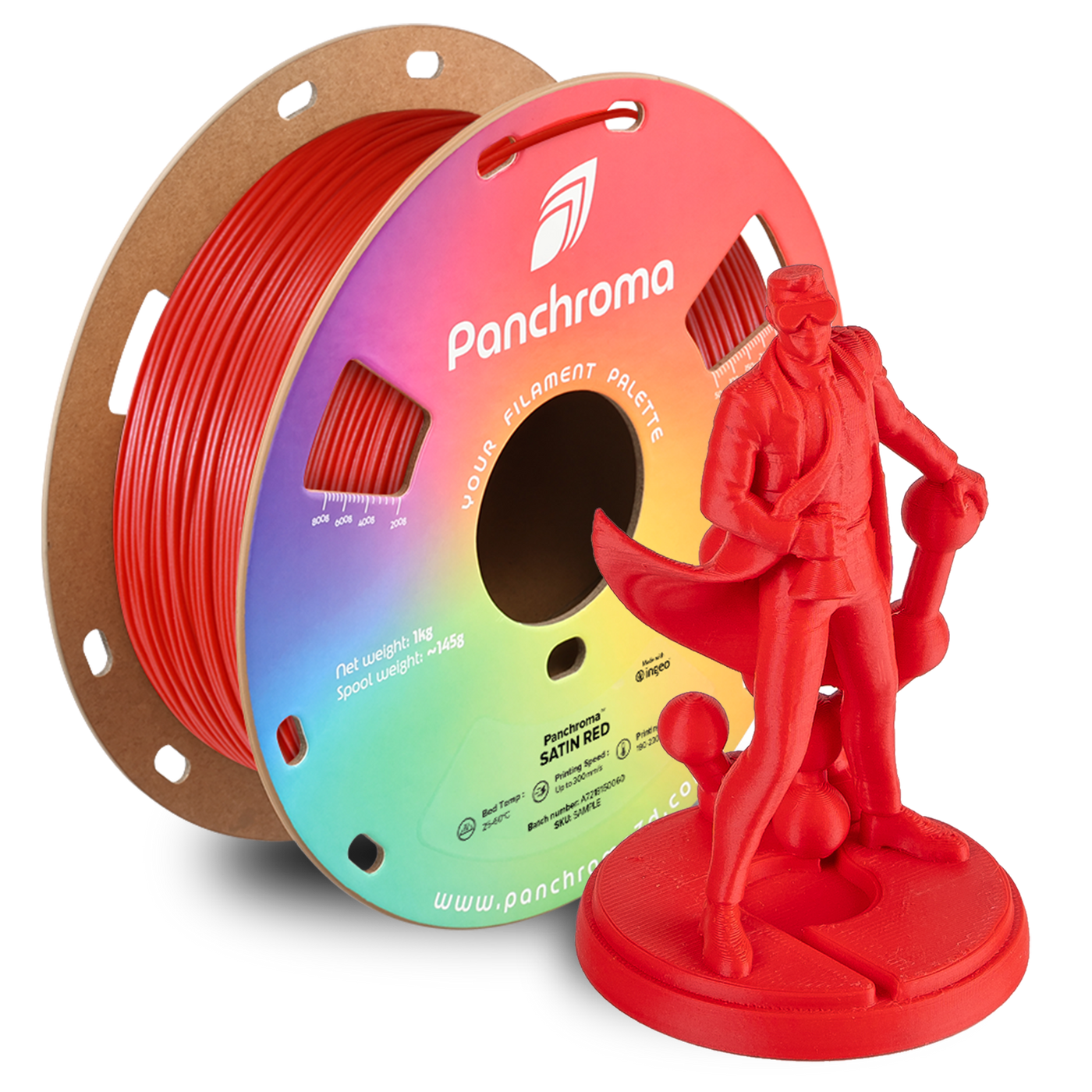 Polymaker Panchroma™ PLA Satin Red 1.75 mm 1KG