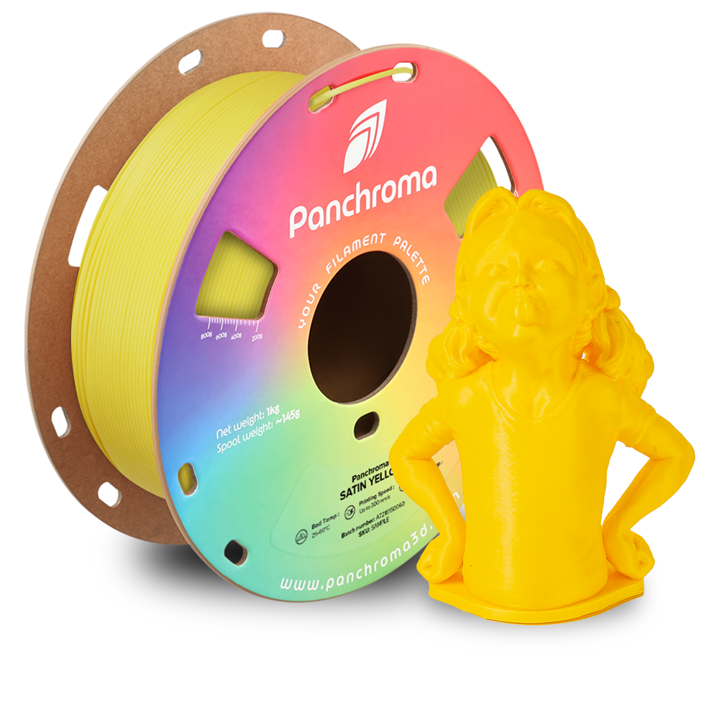 Polymaker Panchroma™ PLA Satin Yellow 1.75 mm 1KG