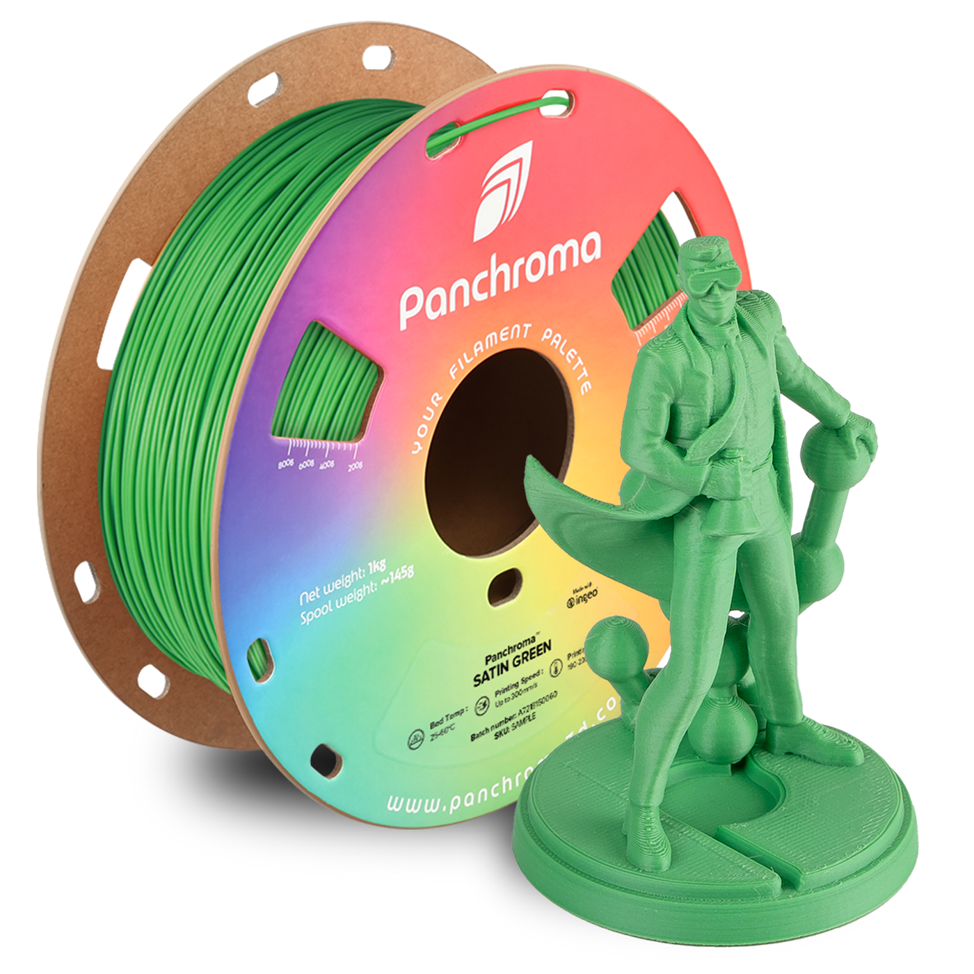 Polymaker Panchroma™ PLA Satin Green 1.75 mm 1KG