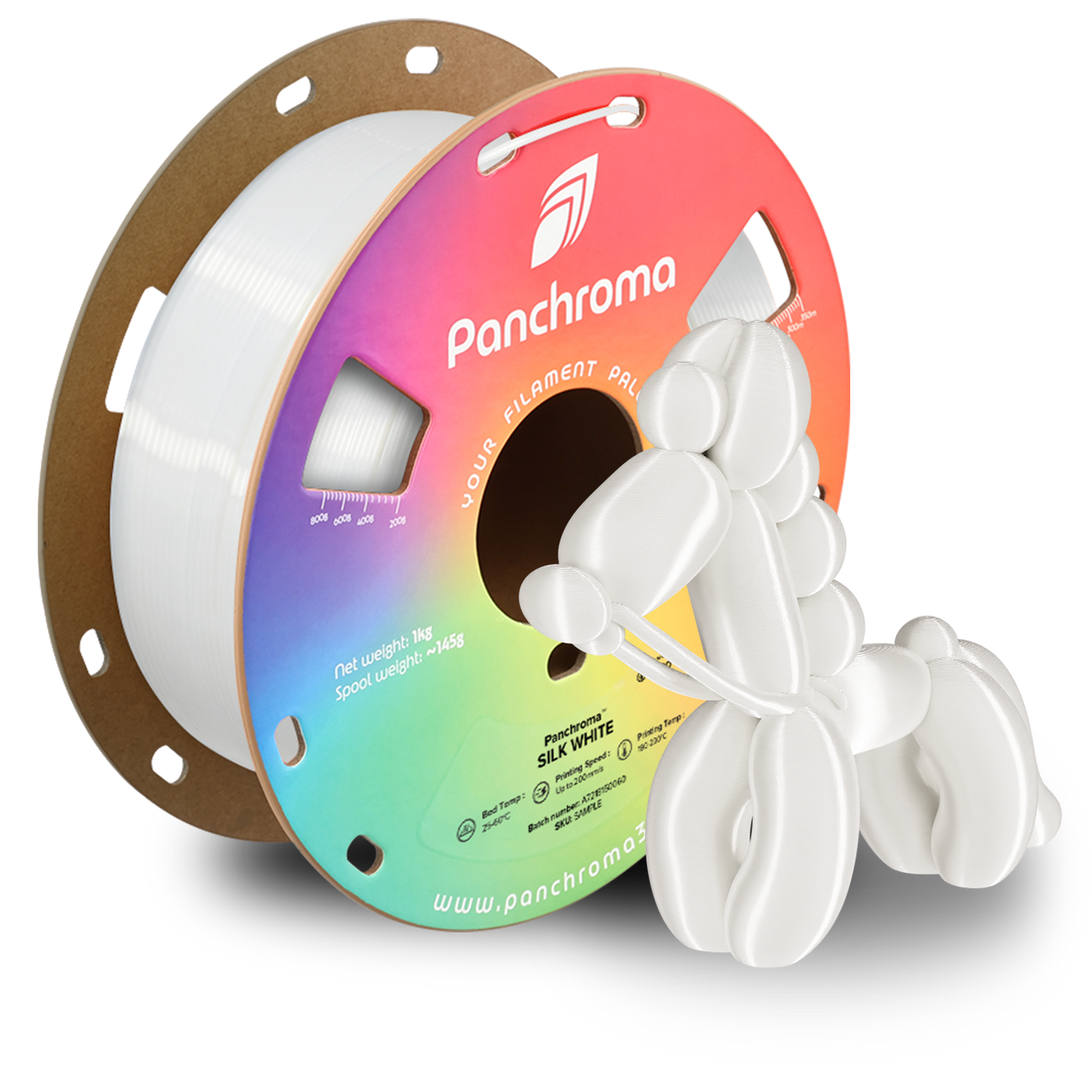 Polymaker Panchroma™ PLA Silk White 1.75 mm 1KG